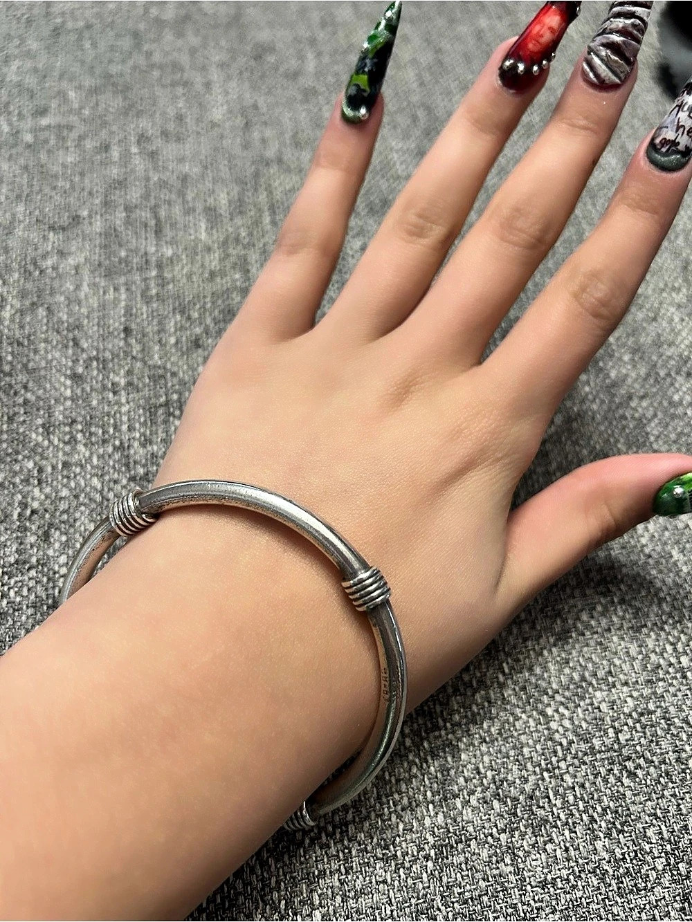 Sterling Silver Bangle Bracelet  925 Marked